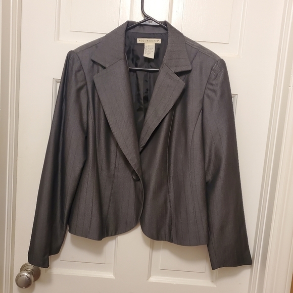 REQUIREMENTS GRAY Pinstripe Blazer size 14, Classic, Business Casual - Picture 7 of 8